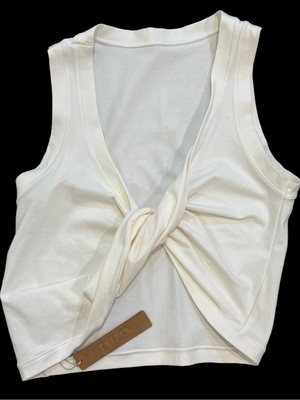 NWT SKIMS Cotton Cream Twist Tank